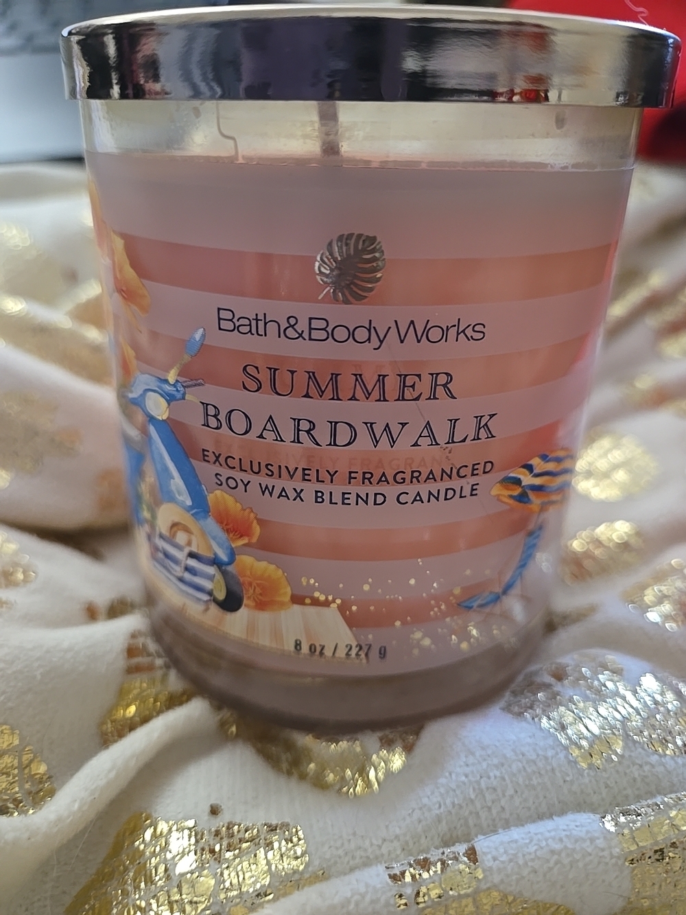 Brand New Bath & Body Works Boardwalk Taffy Single Wick Candle - Discontinued